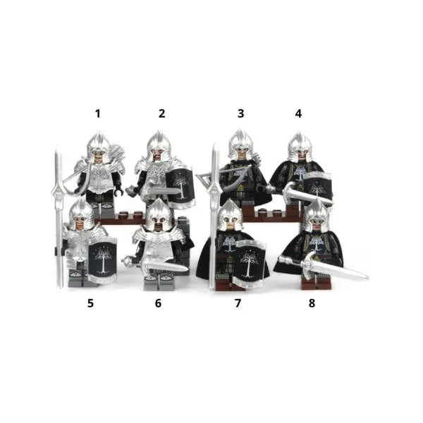 Soldados de Gondor | Pack de 8 Lego compatible